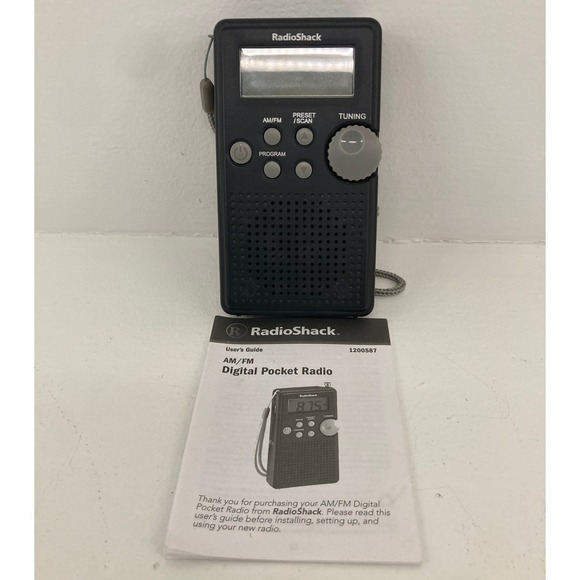 Radio Shack Other - VTG Radio Shack Digital Pocket Radio Portable AMFM 1200587 Tested Works w/Manual